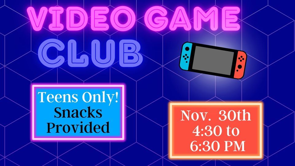 Teen Video Game Club, Fairview Heights Public Library, 30 November 2023 ...