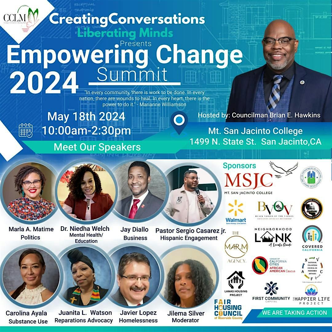 Empowering Change Summit 2024, Mt. San Jacinto College, 18 May 2024 |  AllEvents.in