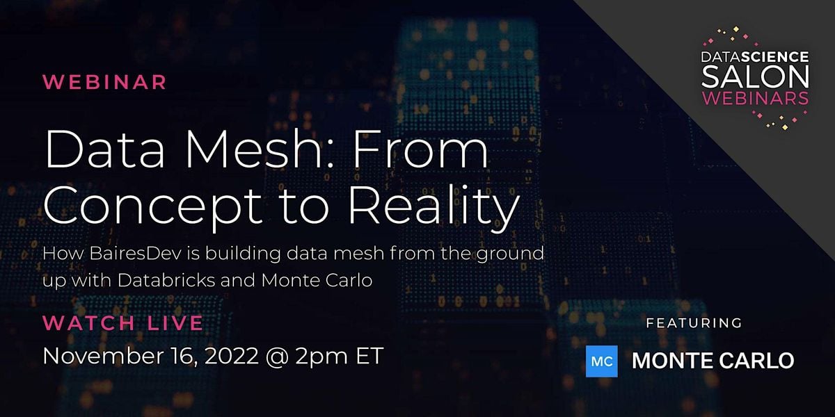 [inar] Data Mesh From Concept to Reality, November 16 2022 Online