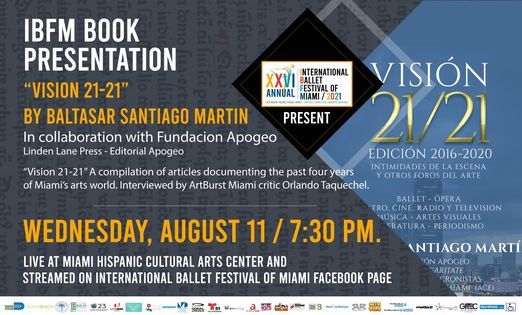 International Ballet Festival Book Presentation Miami Hispanic Cultural Arts Center August 11 2021 Allevents In Online Event Hispanic Events Florida 2022