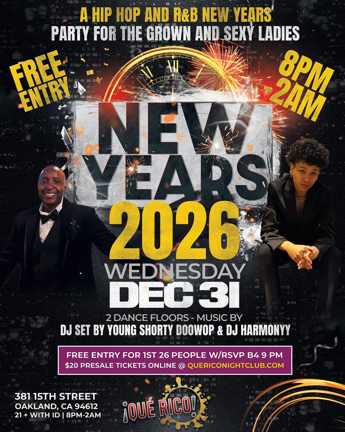 Ladies Hip Hop and R&B New Years Eve 2025, 31 December | Event in Oakland | AllEvents