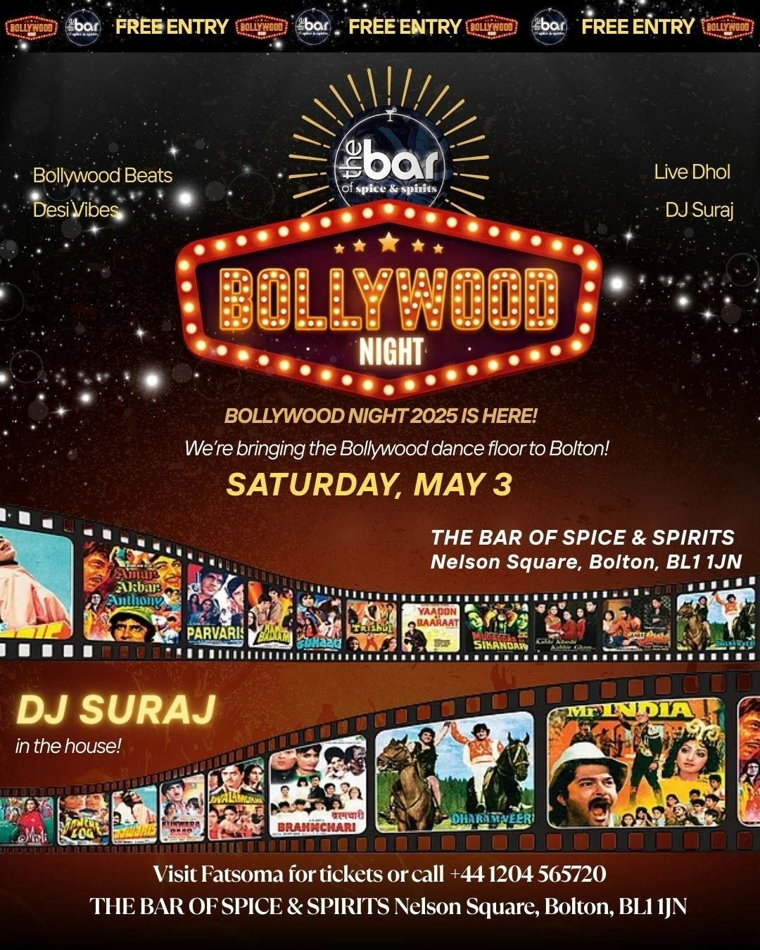 BOLLYWOOD NIGHT 2025, 3 May | Event in Bolton | AllEvents
