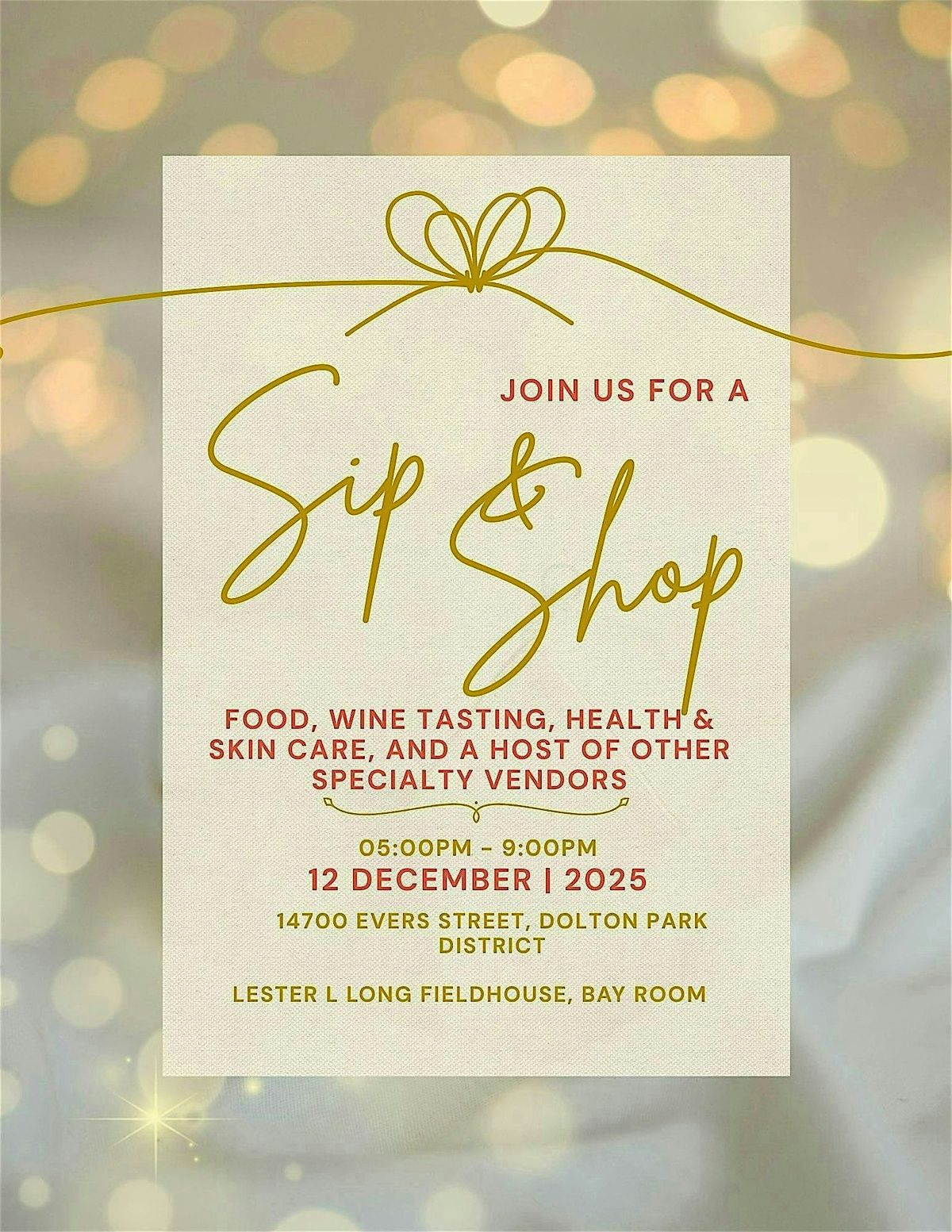 Sip & Shop: South Suburb Pop-Up Shop, 12 December | Event in Dolton | AllEvents