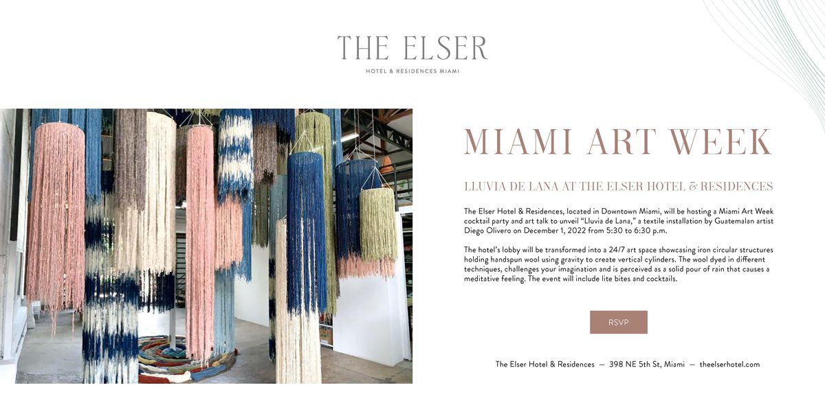 Miami Art Week “Lluvia de Lana” by Diego Olivero at The Elser Hotel