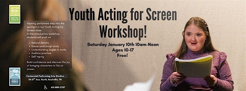 Youth Acting for Film Workshop!, 10 January | Event in Nashville | AllEvents