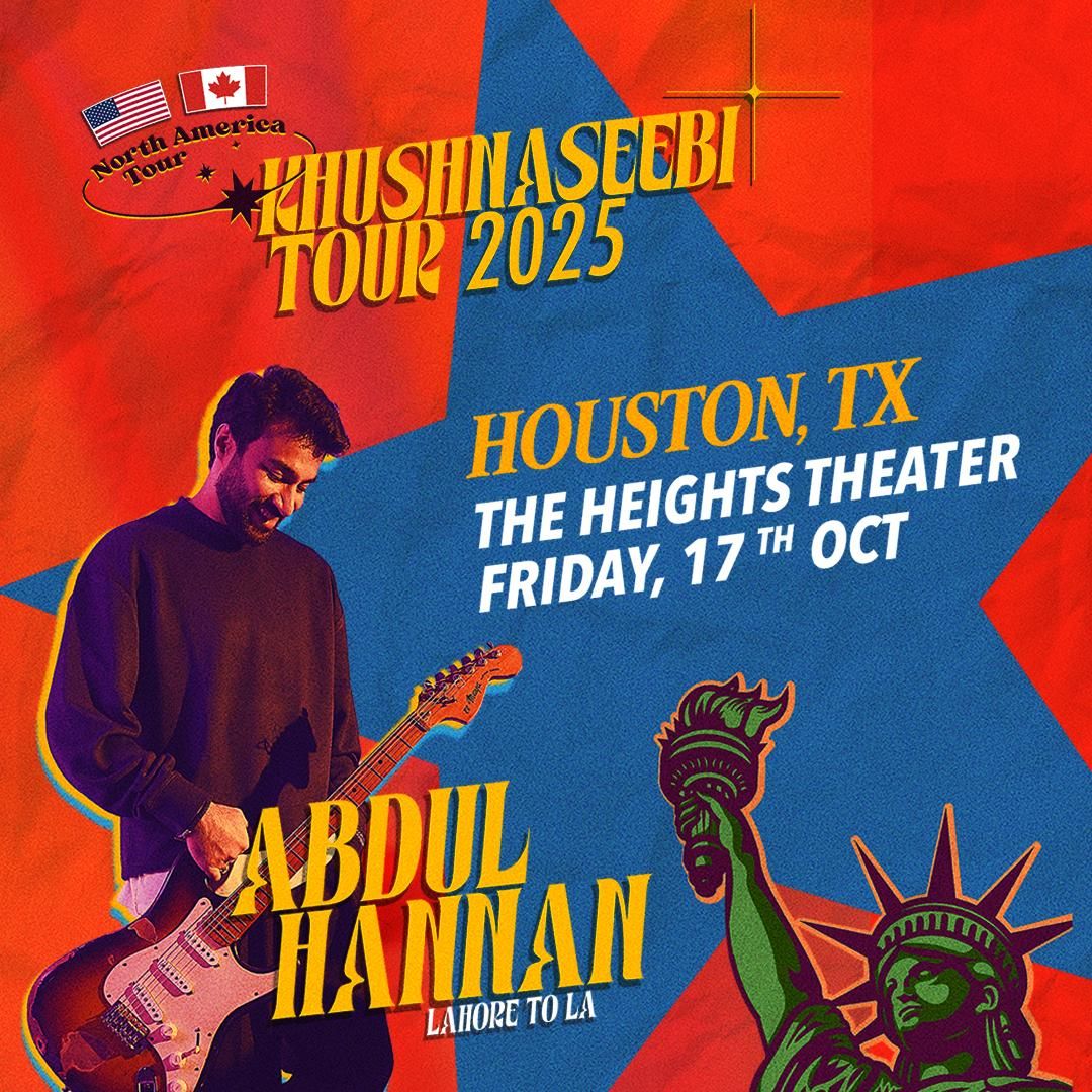 Abdul Hannan in Houston, 17 October | Event in Houston | AllEvents