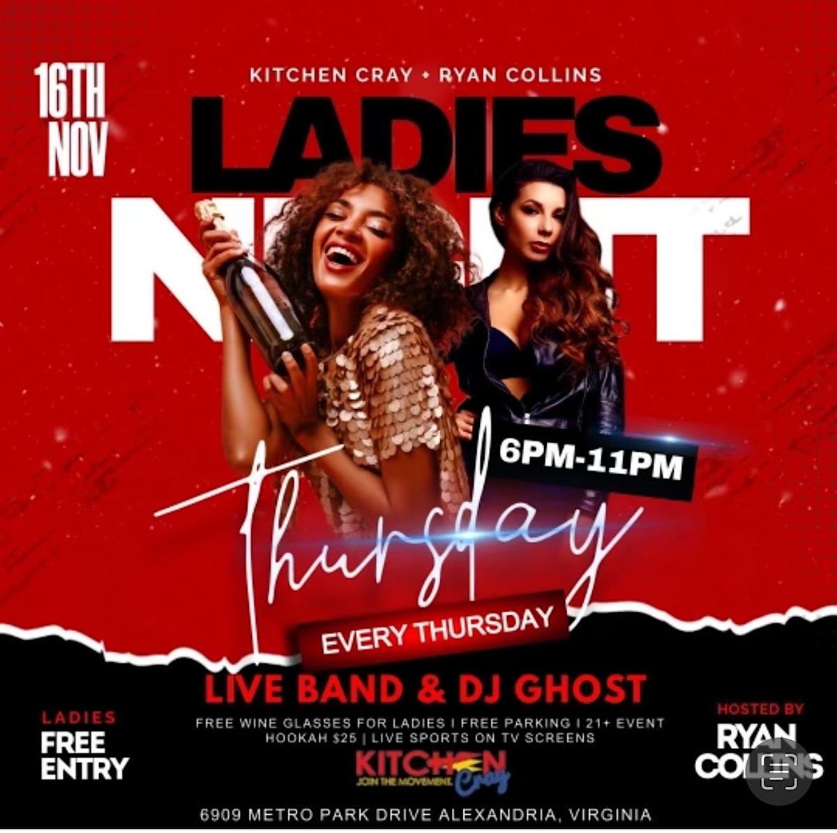 LADIES NIGHT KITCHENCRAYVA, KitchenCray Alexandria, Metro Park Drive