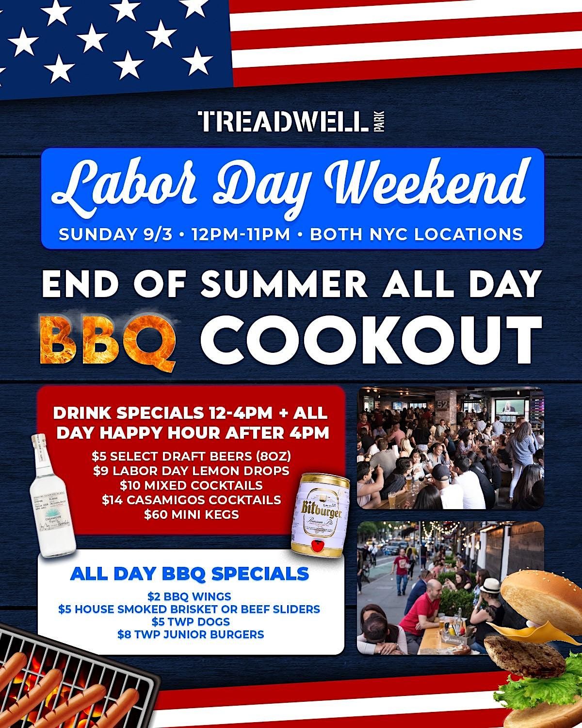 9/3: Labor Day Weekend ALL-DAY COOKOUT @ Treadwell Park UES, Treadwell ...