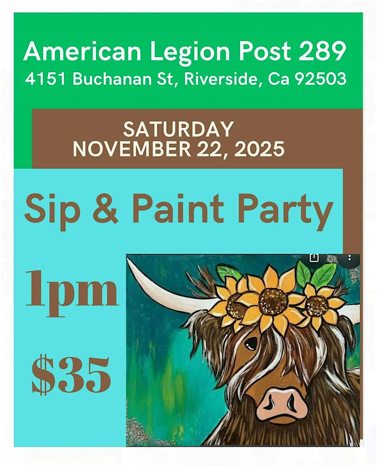 Fall Sip and Paint Party, 22 November | Event in Riverside | AllEvents