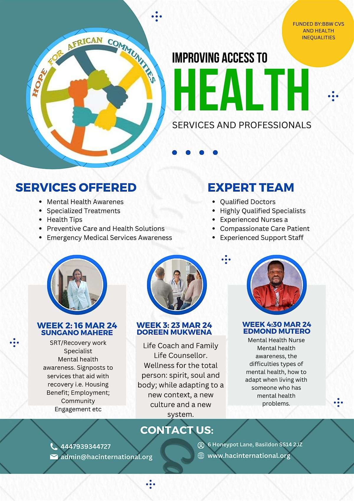 Hope for African Communities Project Week 4: Mental Health Awareness ...