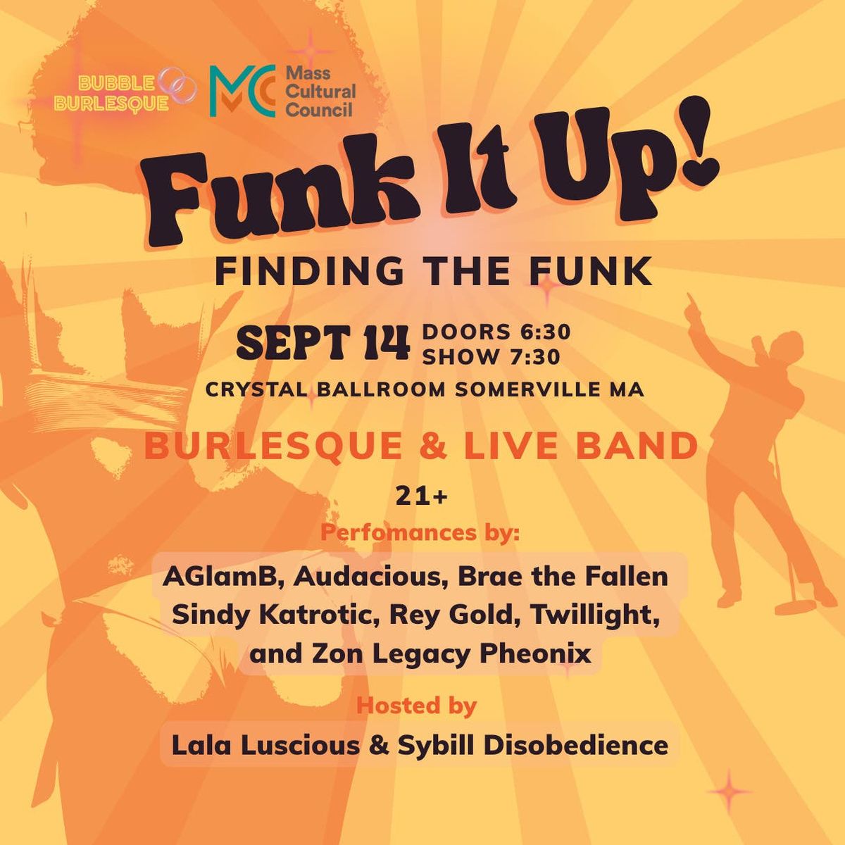 FUNK IT UP! Finding the Funk at Crystal Ballroom at Somerville Theatre, 14 September | Event in Somerville