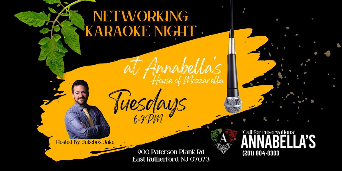 Networking Karaoke Night At Annabella's House of Mozzarella | Event in East Rutherford | AllEvents.in