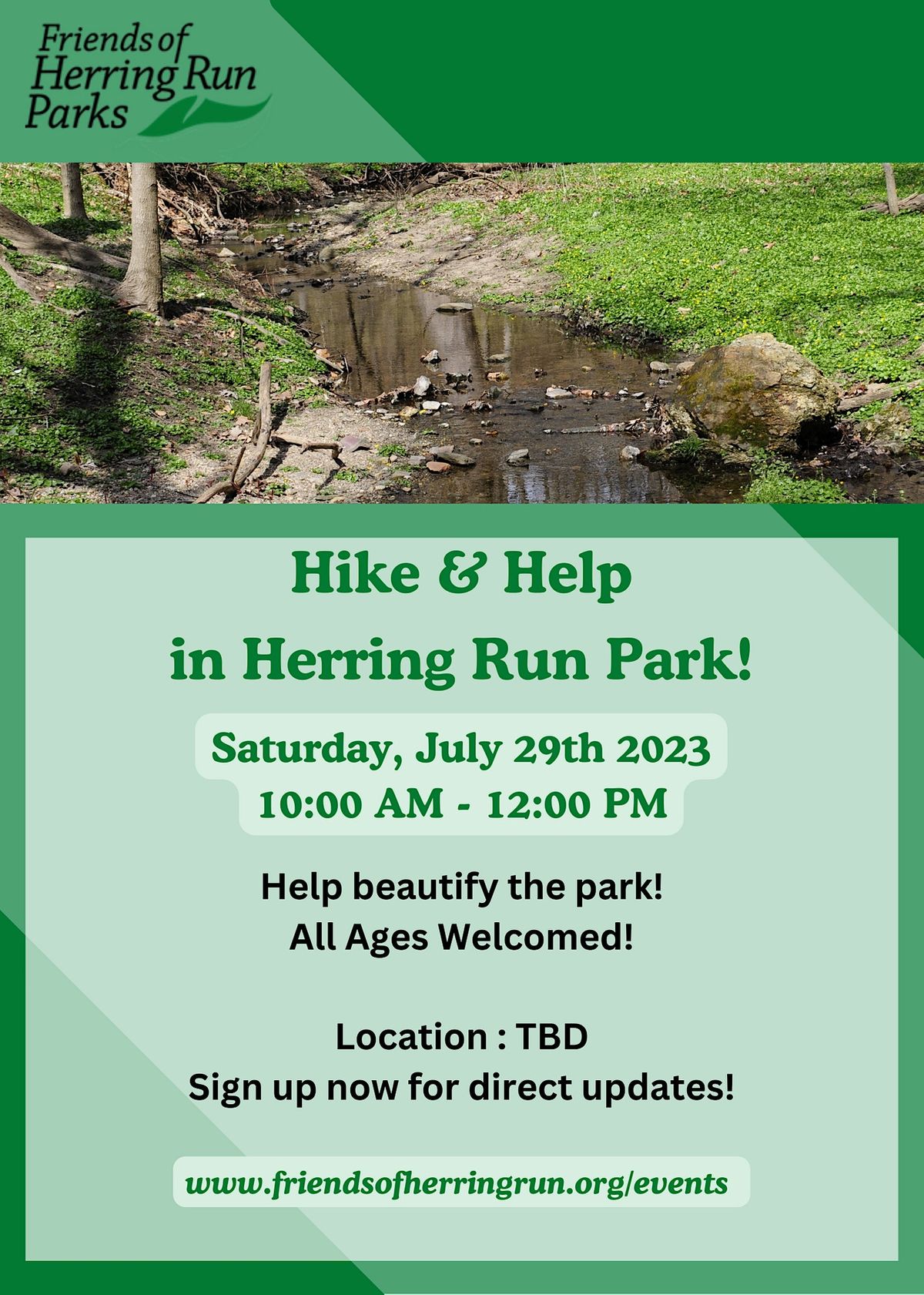 Hike & Help, Herring Run Parks, Baltimore, July 29 2023 AllEvents.in