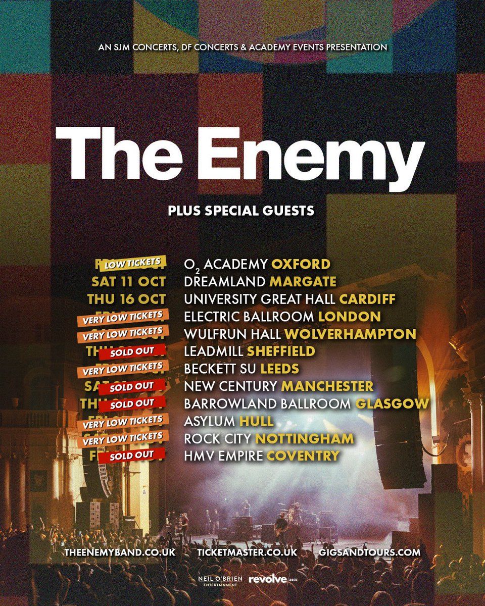 The Enemy Nottingham Tickets, 8 November | Event in Nottingham | AllEvents