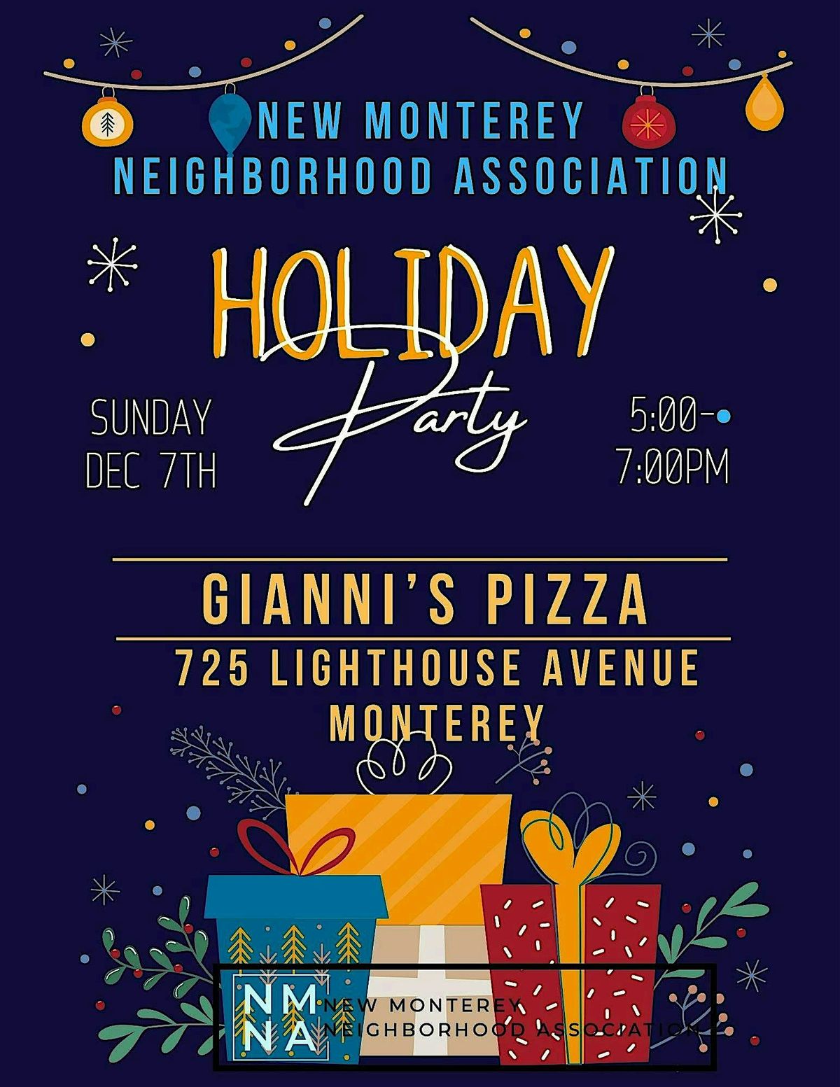 New Monterey Neighborhood Association, 7 December | Event in Monterey | AllEvents