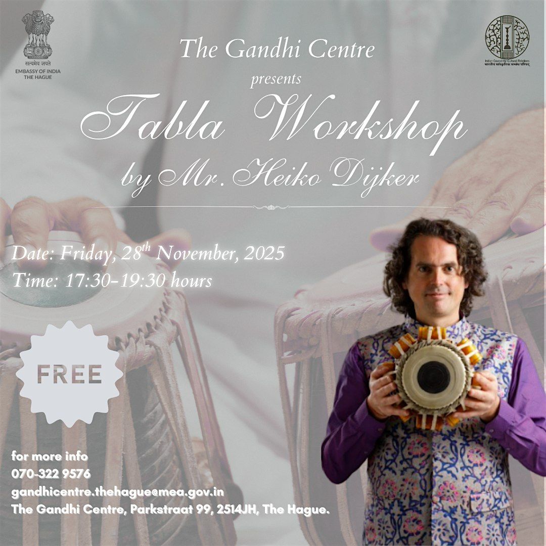 Tabla Workshop, 28 November | Event in The Hague | AllEvents