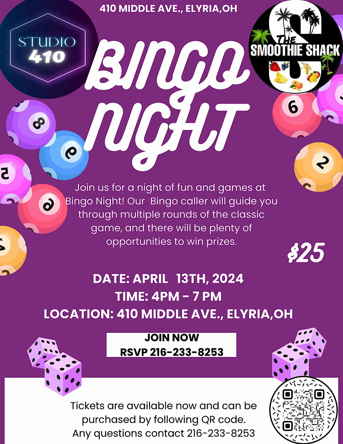 Bingo Night Studio 410, Studio 410, 410 Middle Avenue, Elyria, OH