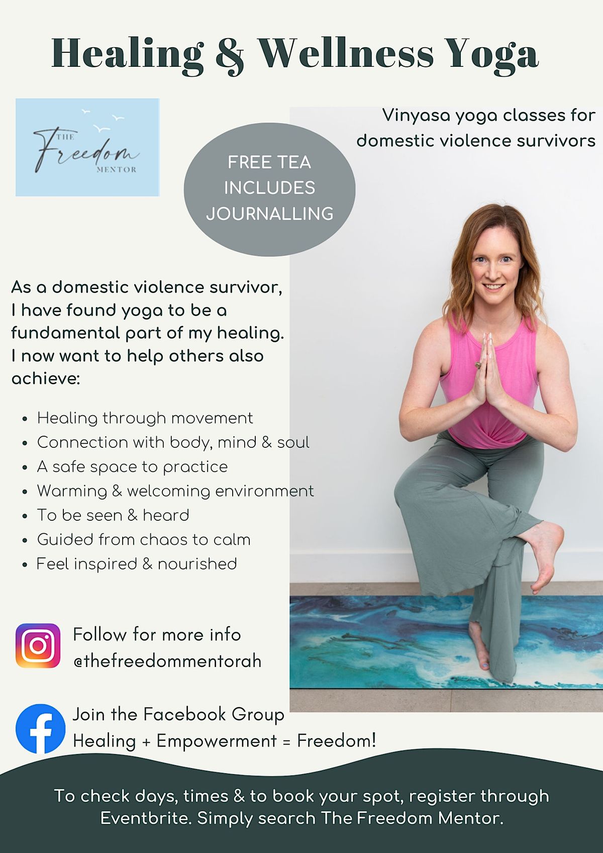 Healing and wellness yoga for domestic violence survivors, Bagster Road