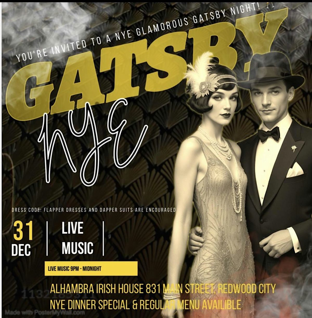 Roaring into 2026: A 1920s-Inspired New Year's Eve Gala, 31 December | Event in Redwood City | AllEvents