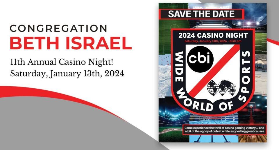 CONGREGATION BETH ISRAEL 11TH ANNUAL CASINO NIGHT!, 1000 Tinker Rd