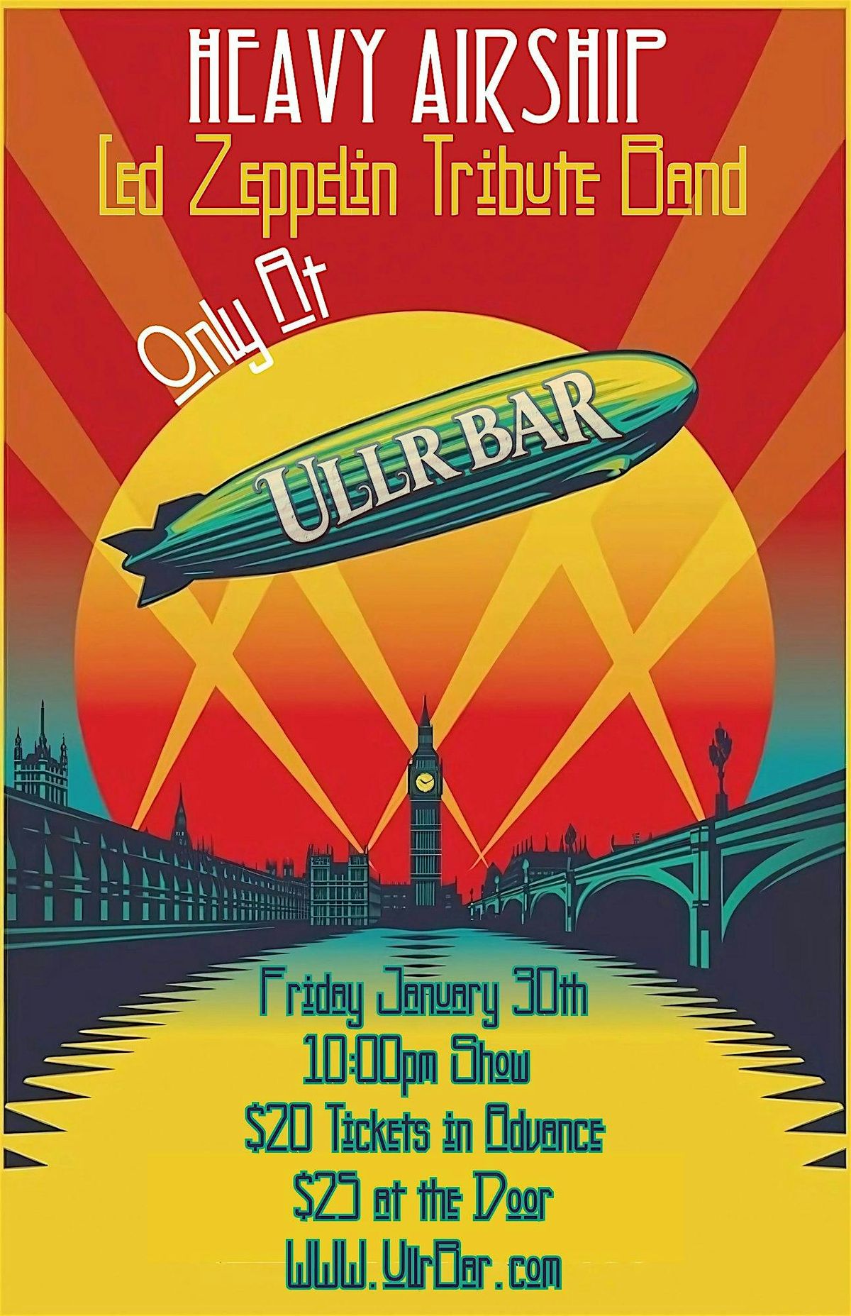 Heavy Airship Led Zeppelin tribute band at Ullr Bar, 30 January | Event in Invermere | AllEvents
