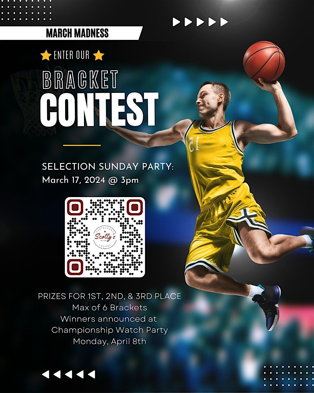 March Madness Bracket Contest at Scottys Restaurant and Lounge, Scotty