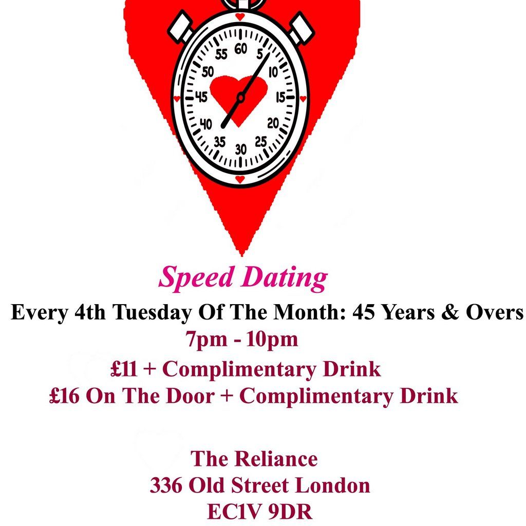 Speed Dating. 45 years & Over. Tuesdays, 26 August | Event in London | AllEvents