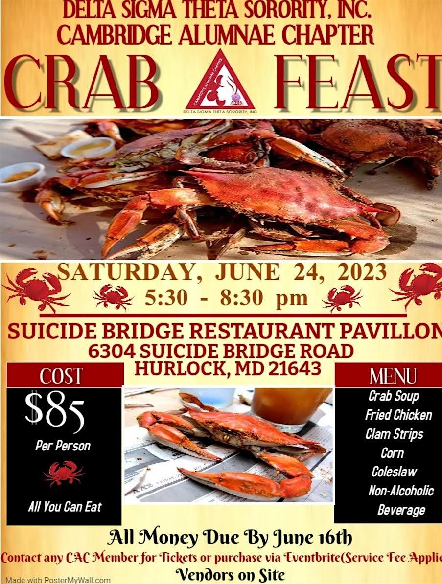 CACs Annual Crab Feast, Suicide Bridge Restaurant, Hurlock, 3 August