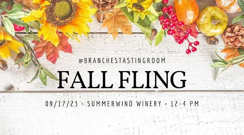 Branches Fall Fling, Summerwind Vineyard, Smithfield, September 17 2023