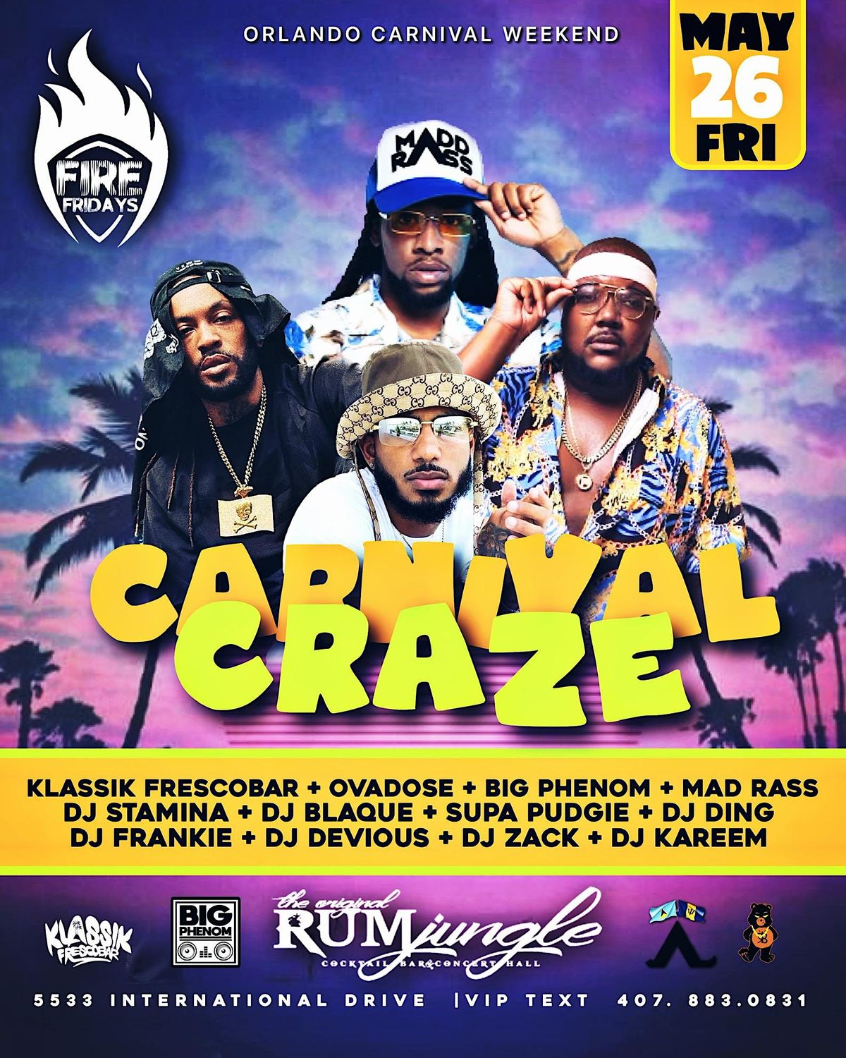 CARNIVAL CRAZE, Rum Jungle, Orlando, May 26 to May 27 | AllEvents.in