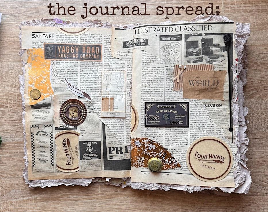 Junk Journal Spread for Beginners: A Color Walk with Esy