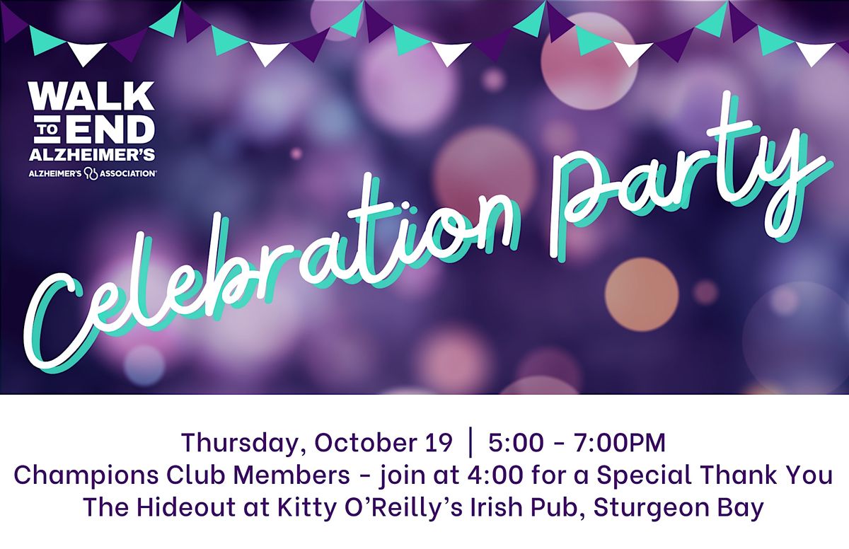 Walk to End Alzheimers Door County Celebration Party 2023!, Kitty O