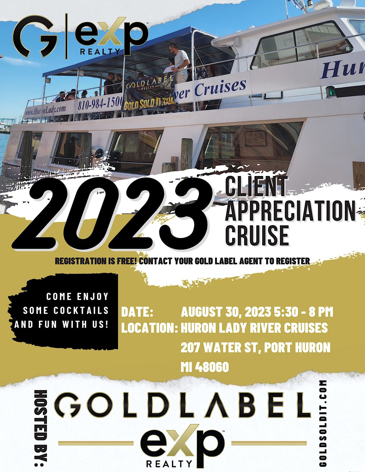 2023 Gold Label Client Appreciation Cruise, 102 Huron Ave, Port Huron
