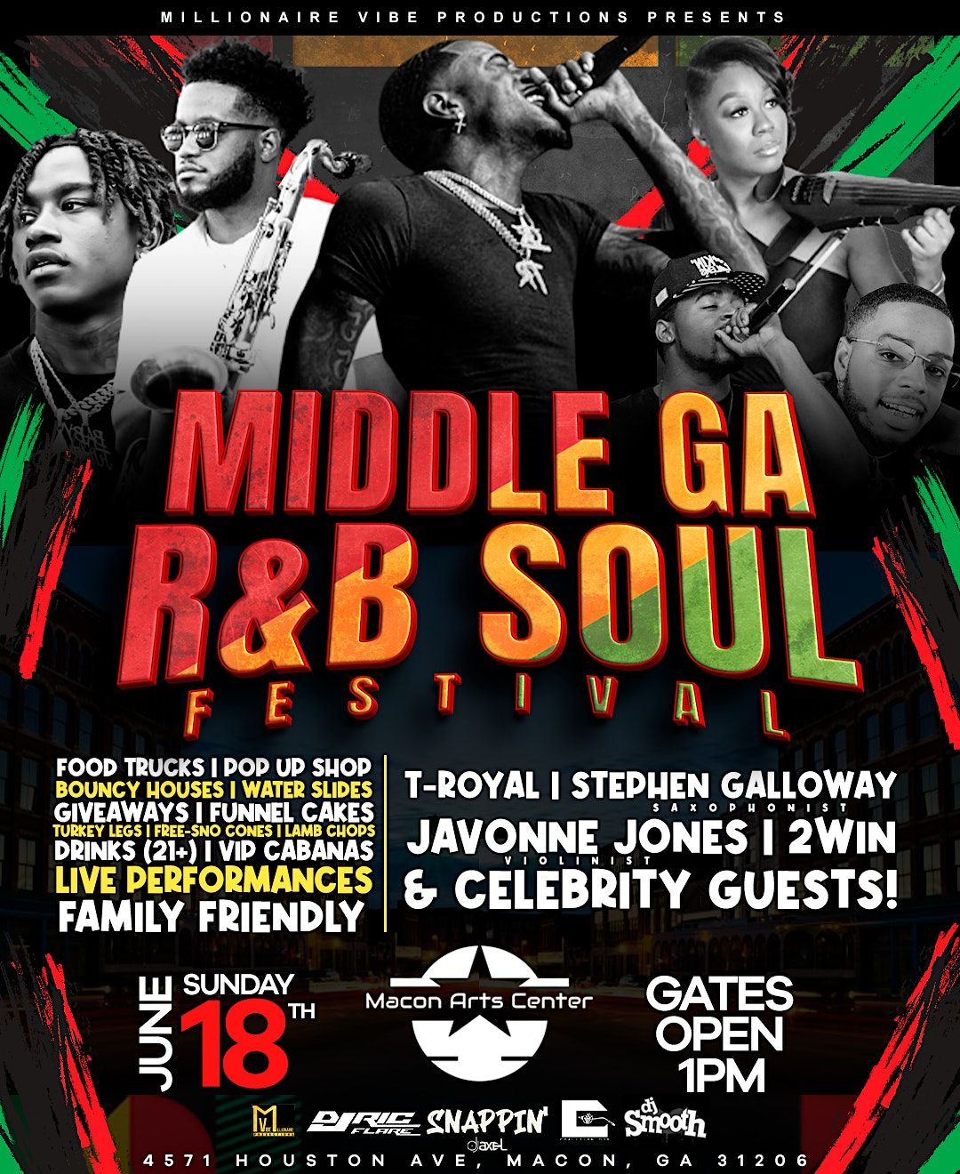 Middle GA R&B SOUL Festival, Macon Arts Center, LLC, 18 June to 19 June