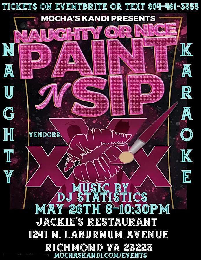 Naughty or Nice Paint n Sip and Naughty Karaoke, Jackie's Restaurant