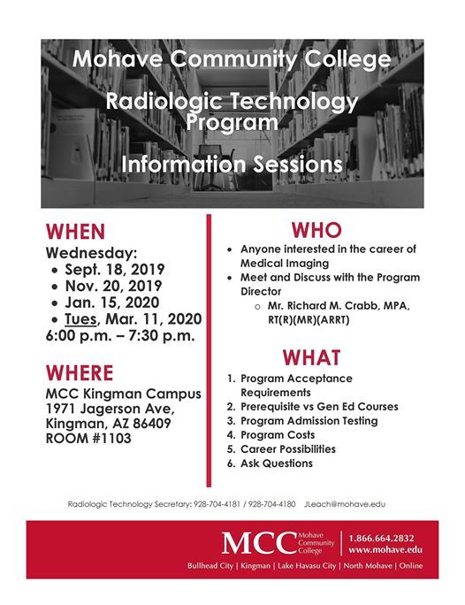 Radiologic Technology Information Sessions Kingman At Mohave