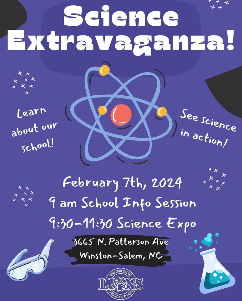 Science extravaganza, Winston Salem Christian, February 7 2024