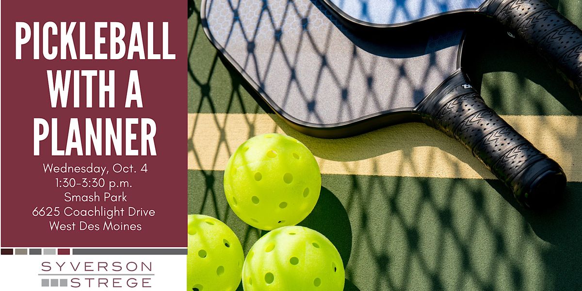 Pickleball with a Planner, SMASH PARK, West Des Moines, 4 October 2023