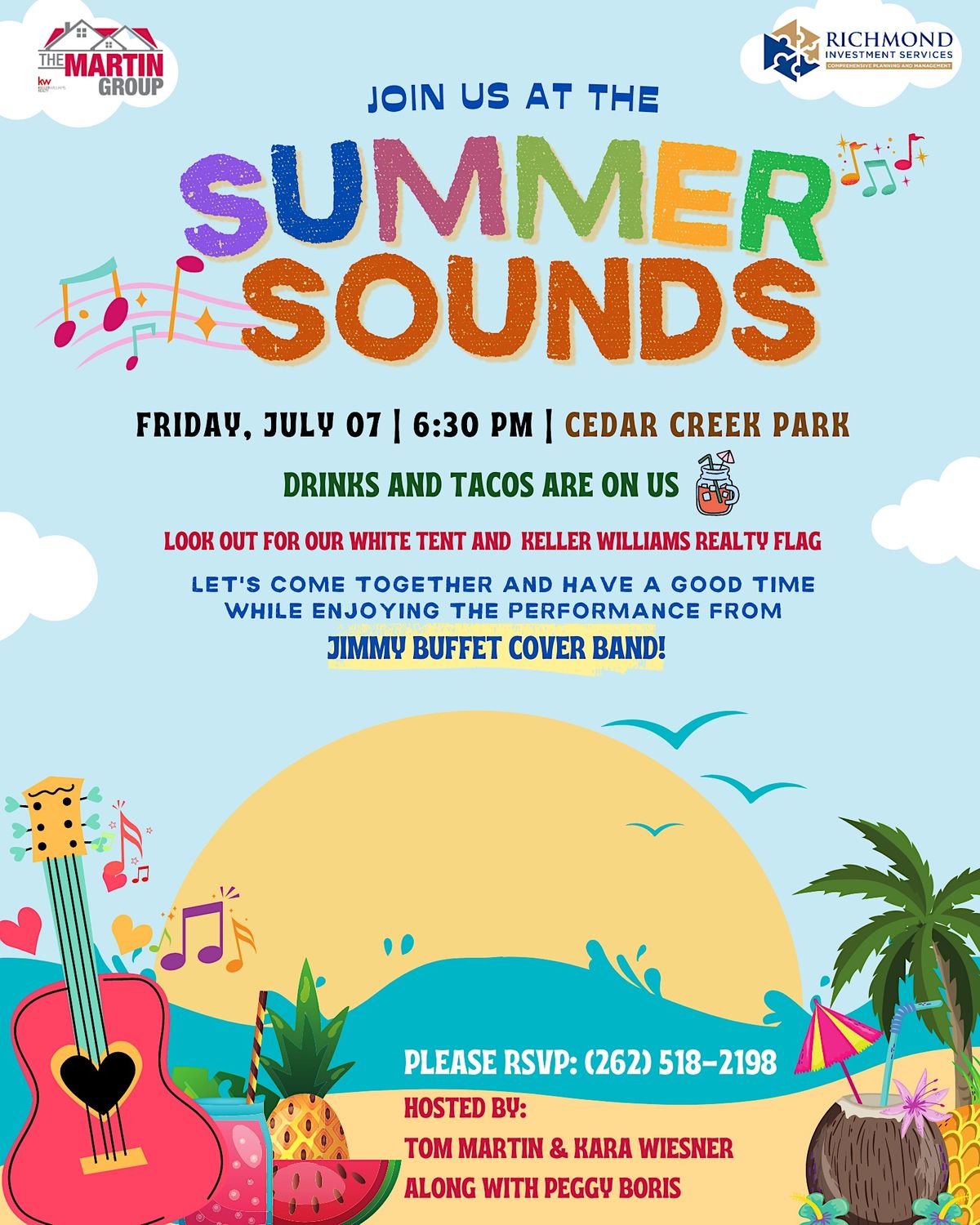 Summer Sounds with Tom, Kara and Peggy, Cedar Creek Park, Cedarburg