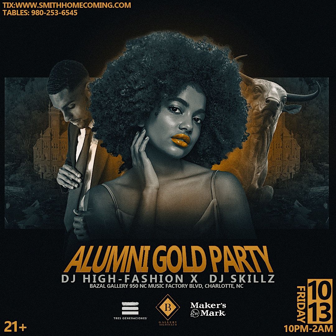 Alumni Gold Party JCSU Bazal Gallery Lounge, Charlotte