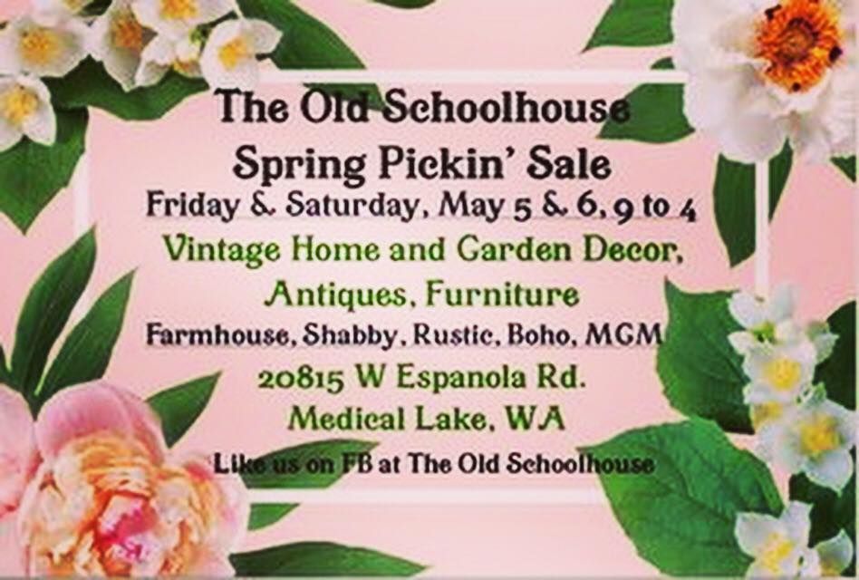 The Old Schoolhouse Vintage Pickin’ Sale, 20815 W Espanola Rd, Medical