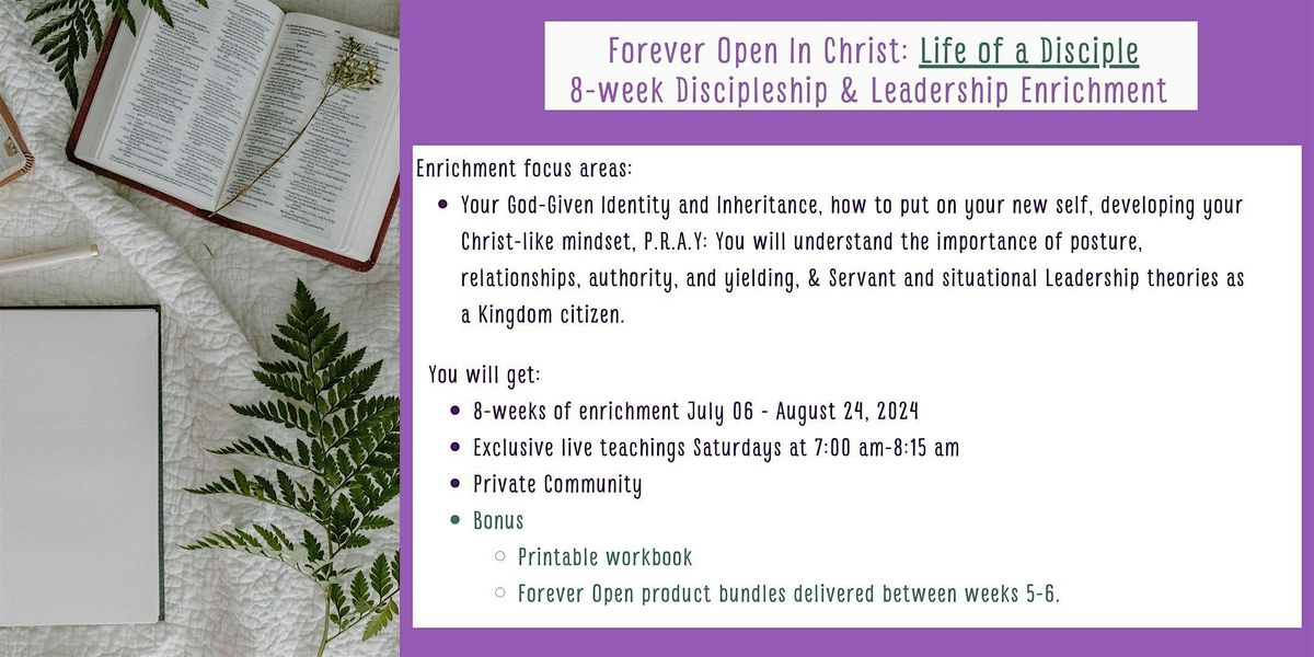 Forever Open In Christ: Life of a Disciple 8-week Discipleship ...