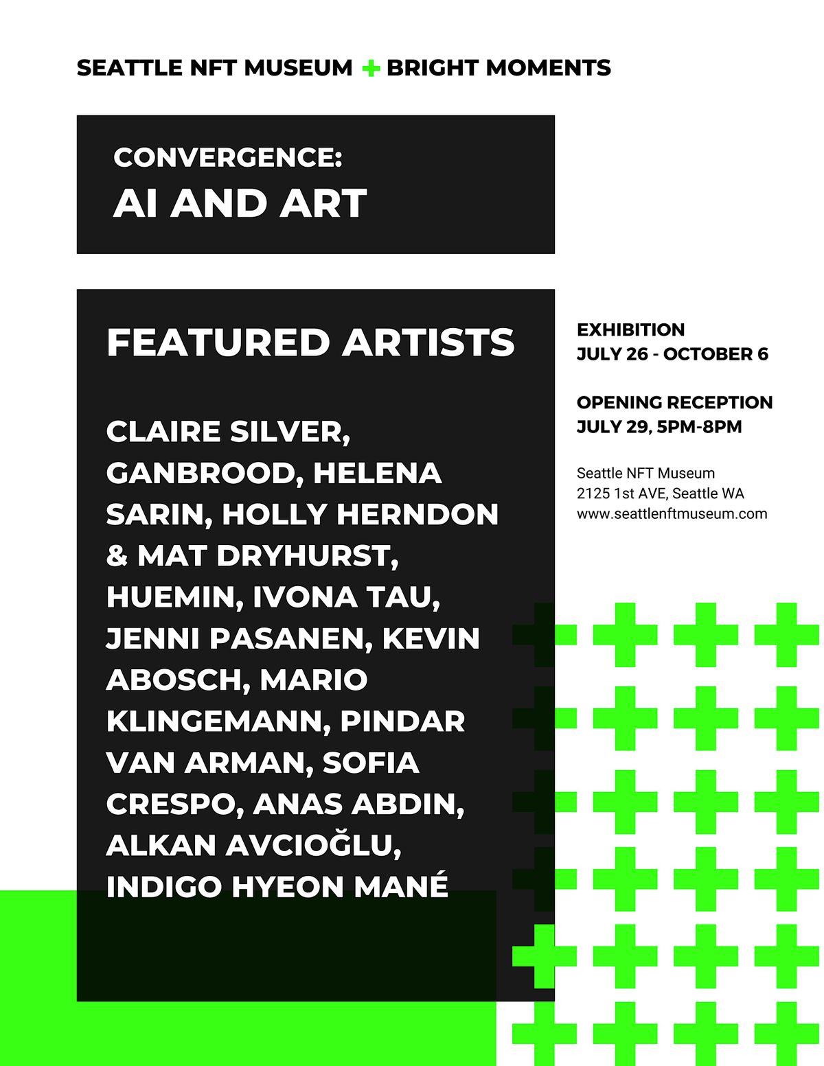 Seattle NFT Museum Admission Art and AI, 2125 1st Ave, Seattle