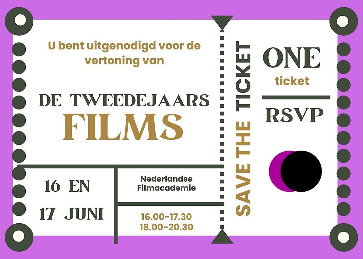 De Nederlandse Filmacademie Tweedejaars filmvertoningen Lichting 2025