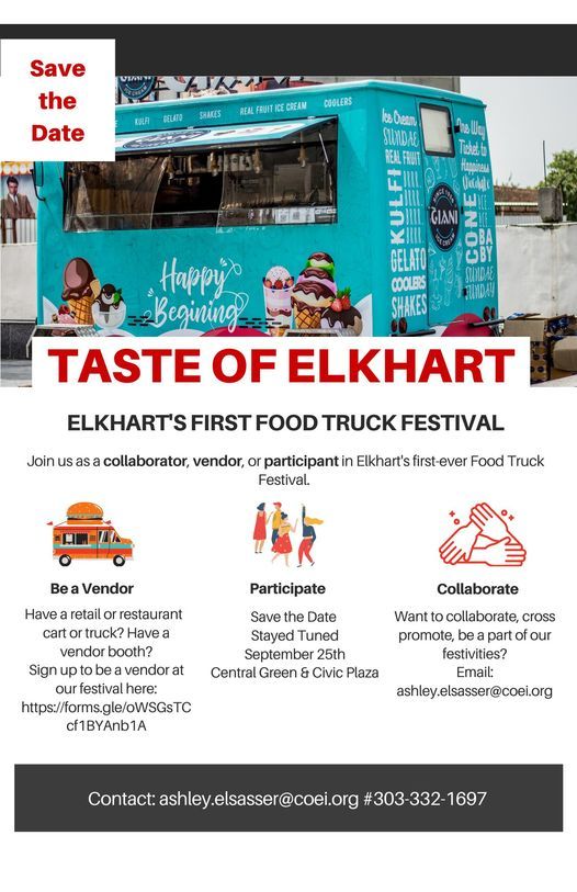 Taste Of Elkhart Elkharts Inaugural Food Truck Festival Elkhart Civic Plaza September 25 2021 Allevents In Baltimore Food Truck Festival 2022