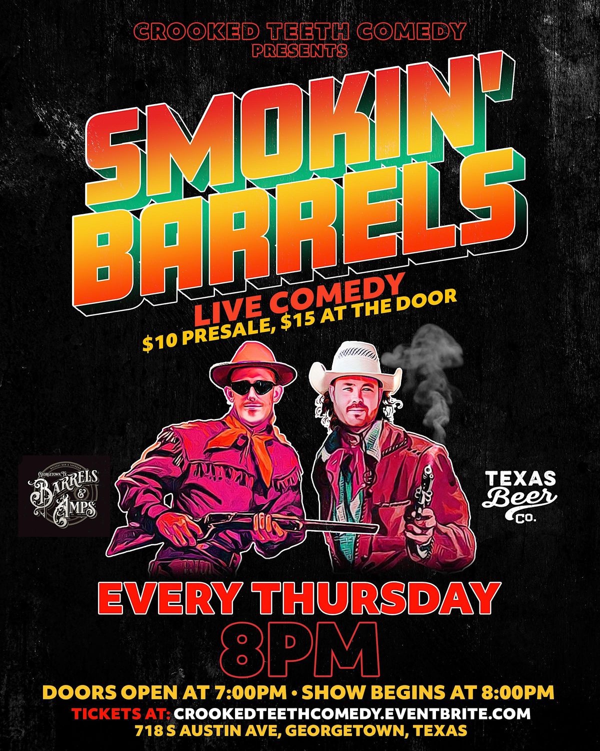 Smokin Barrels Comedy at Barrels and Amps, Barrels and Amps,