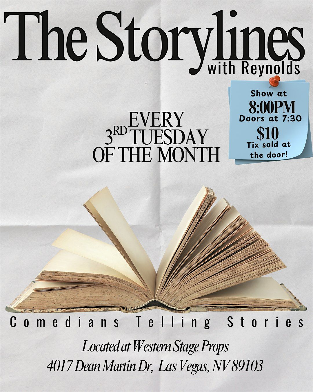 The Storylines w/ Reynolds, 16 December | Event in Las Vegas | AllEvents