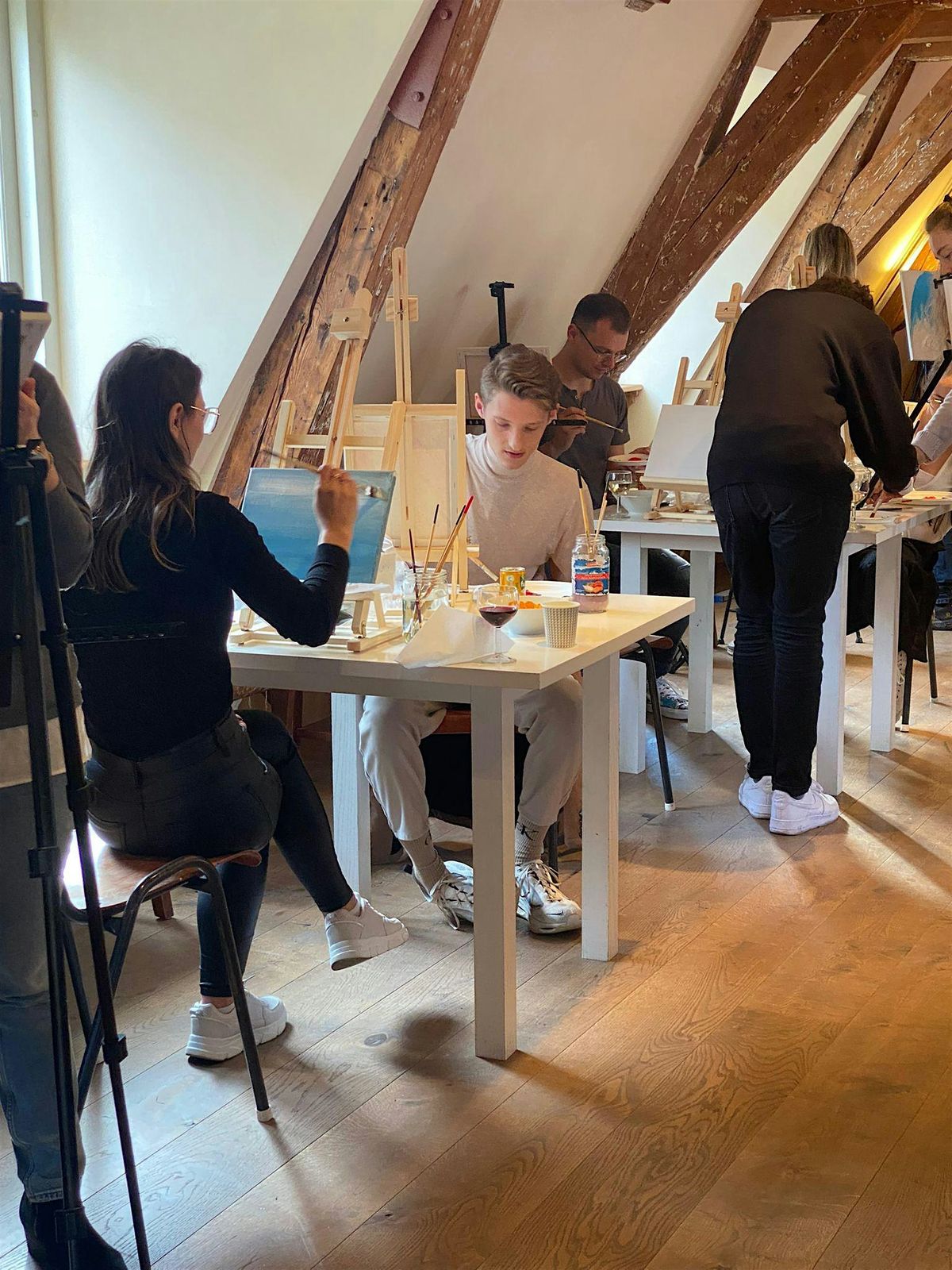 Wine and paint Northern Lights, Groenburgwal 42, Amsterdam, 9 November