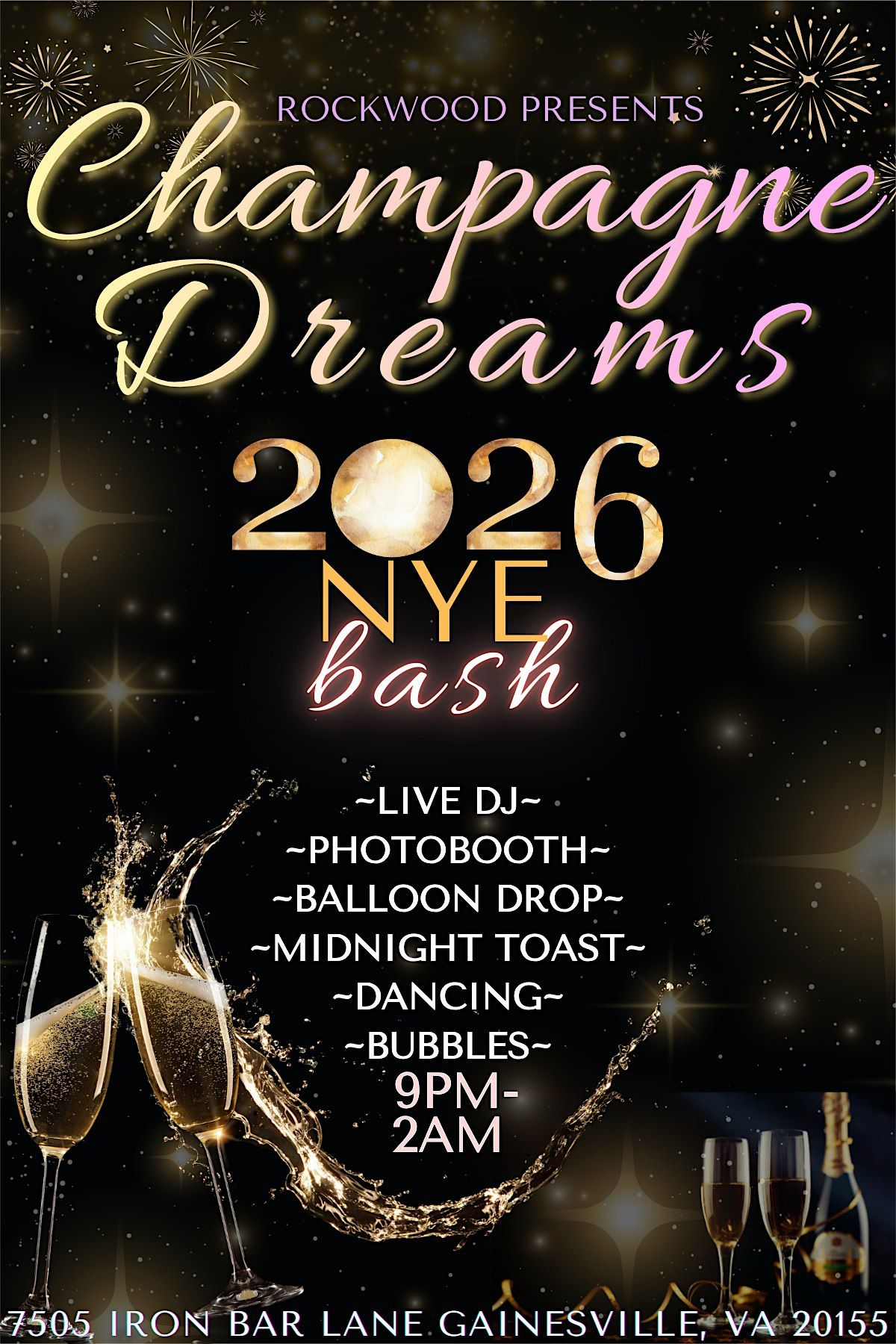 Rockwood's NYE Champagne Dreams Bash, 31 December | Event in Gainesville | AllEvents