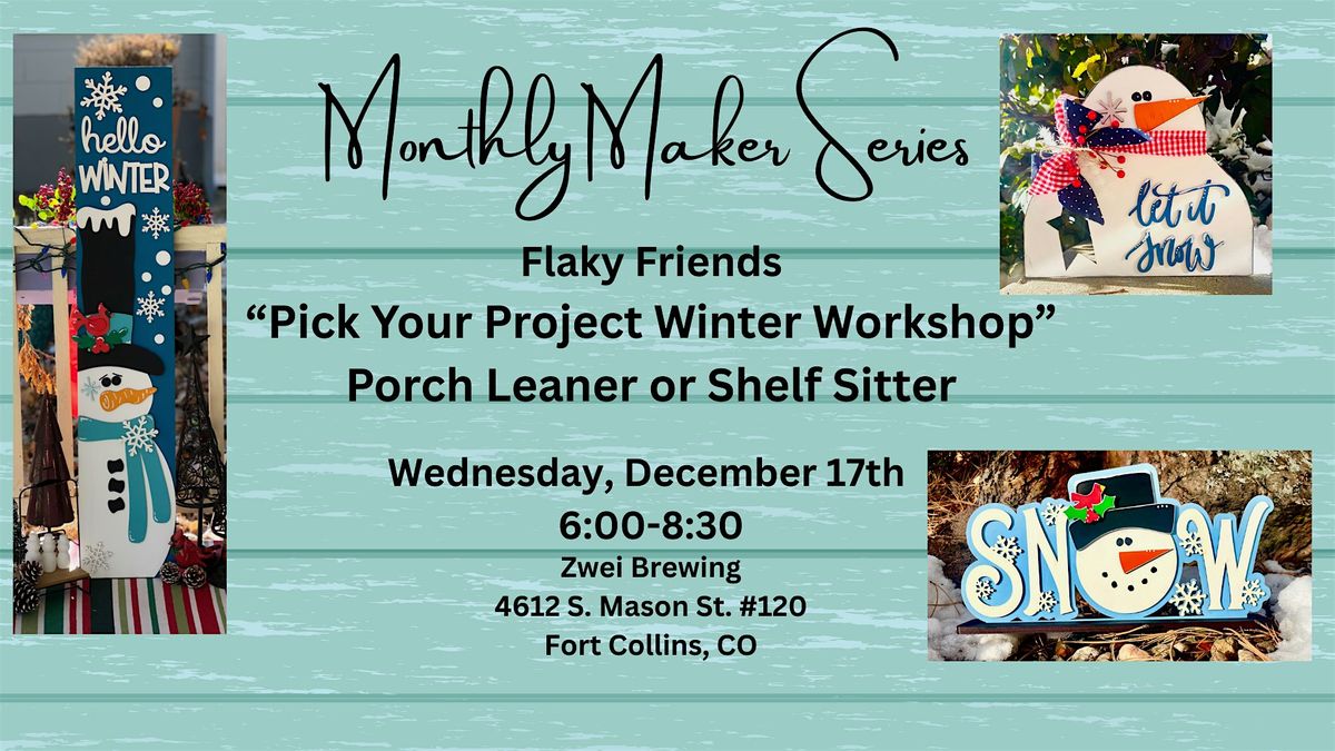 Flaky Friends Winter Craft Workshop, 17 December | Event in Fort Collins | AllEvents